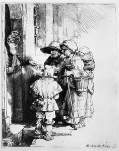 Beggars Receiving Alms by Rembrandt van Rijn